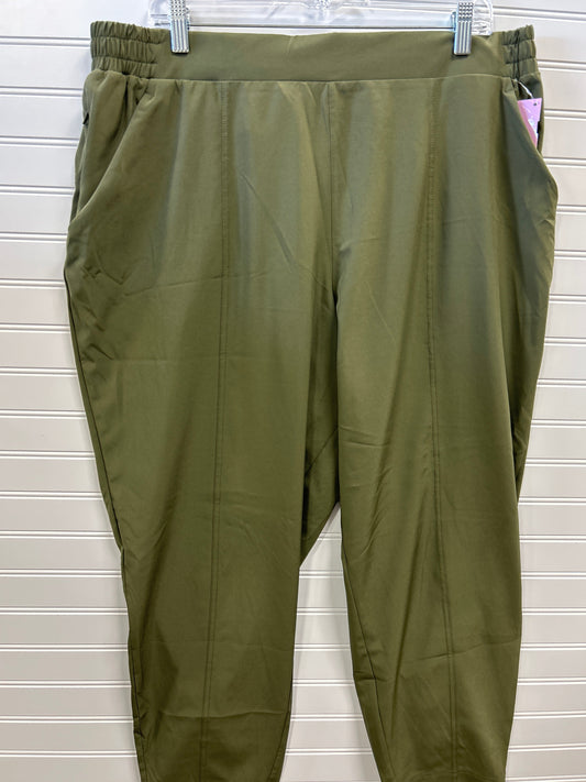 Athletic Pants By Fabletics In Green, Size:1X