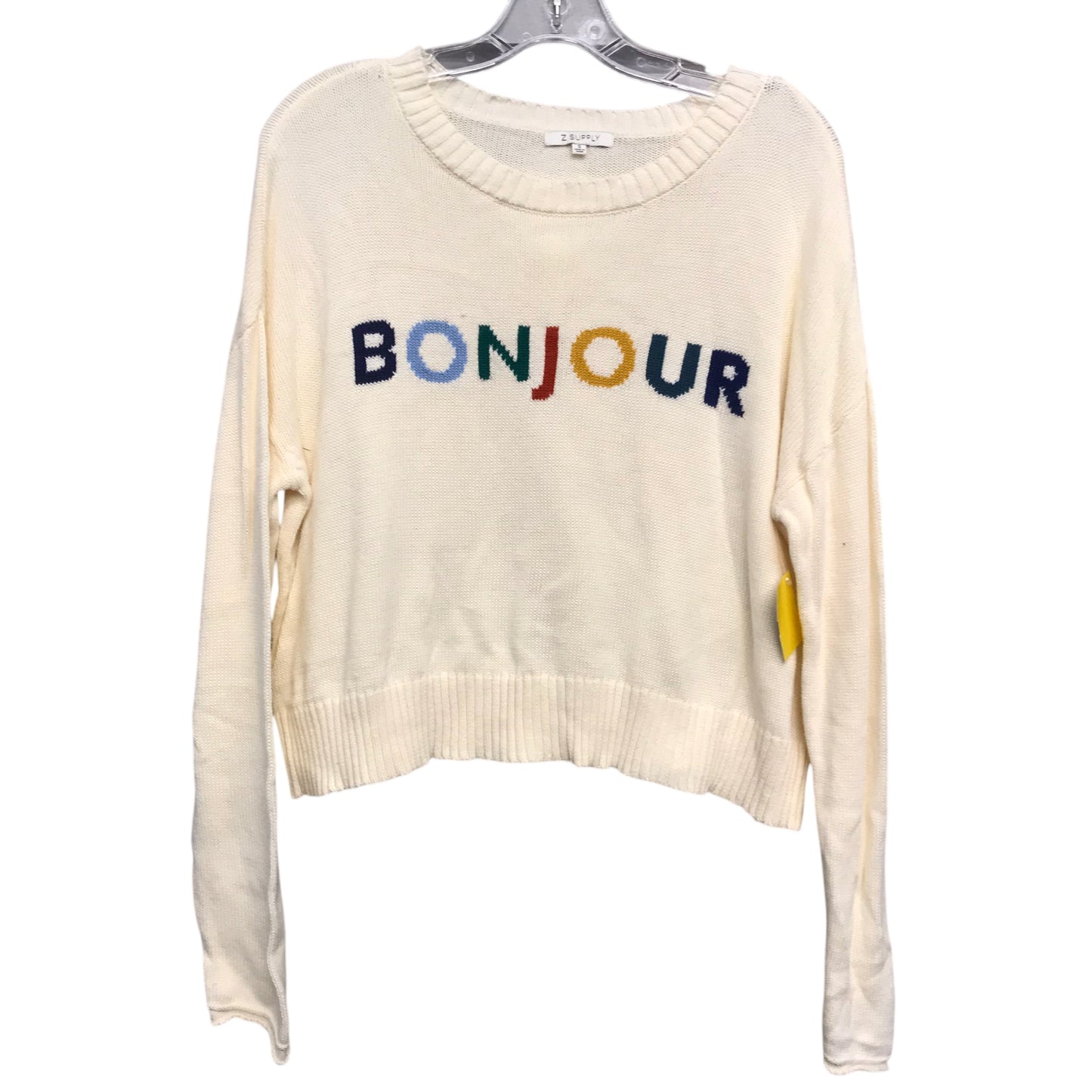 Sweater By Z Supply In Cream, Size:S