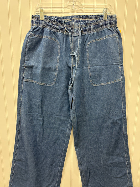 Jeans Wide Leg By American Eagle In Blue Denim, Size:S