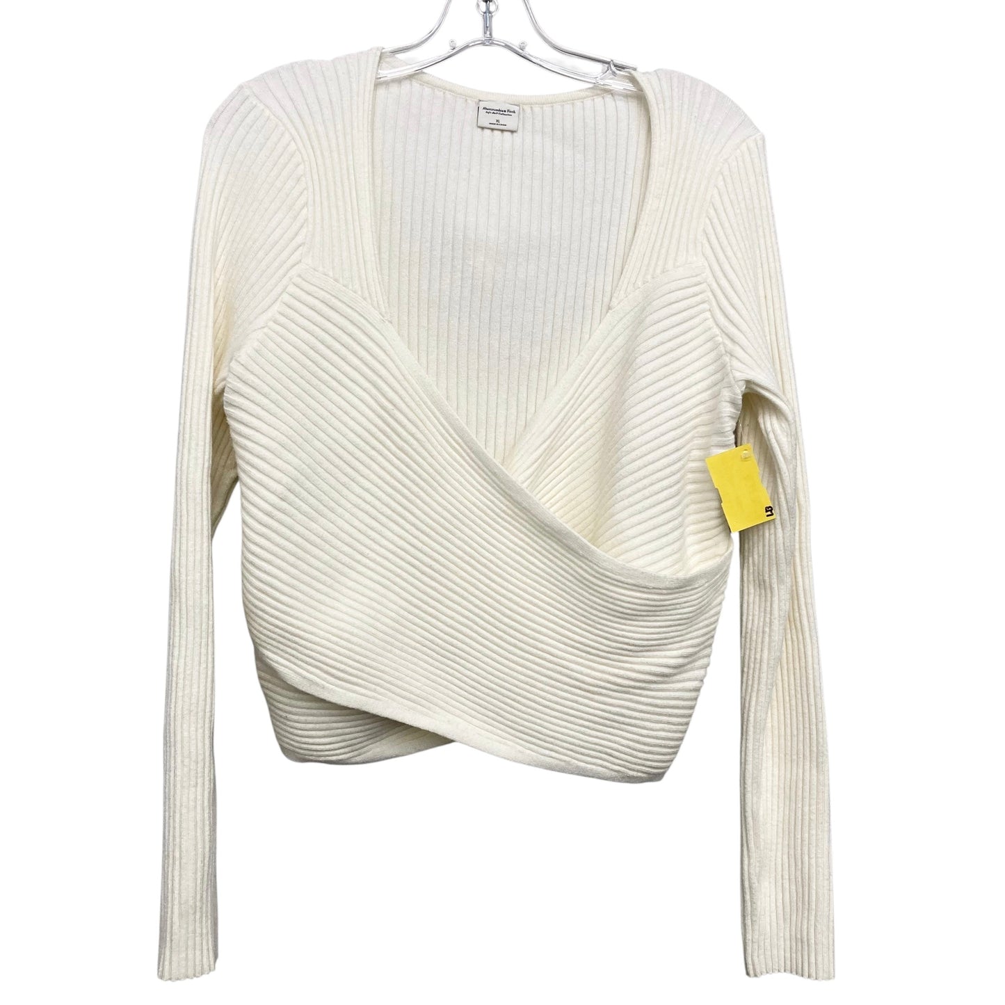Top Ls By Abercrombie And Fitch In Cream, Size:Xl