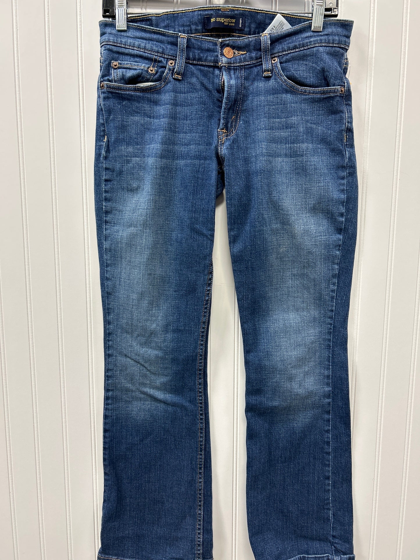 Jeans Flared By Levis In Blue Denim, Size:10
