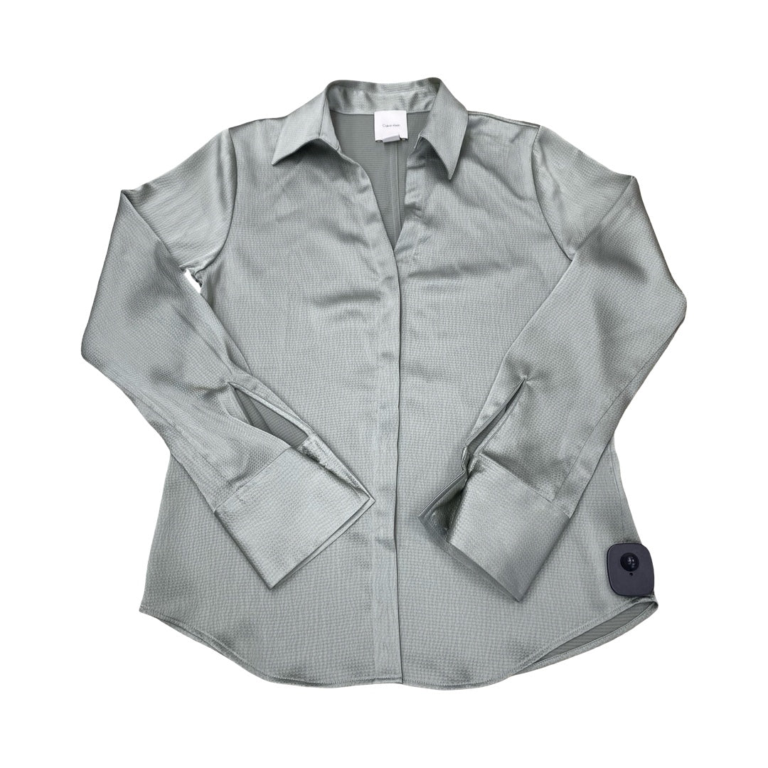 Top Ls By Calvin Klein In Green, Size:Xs