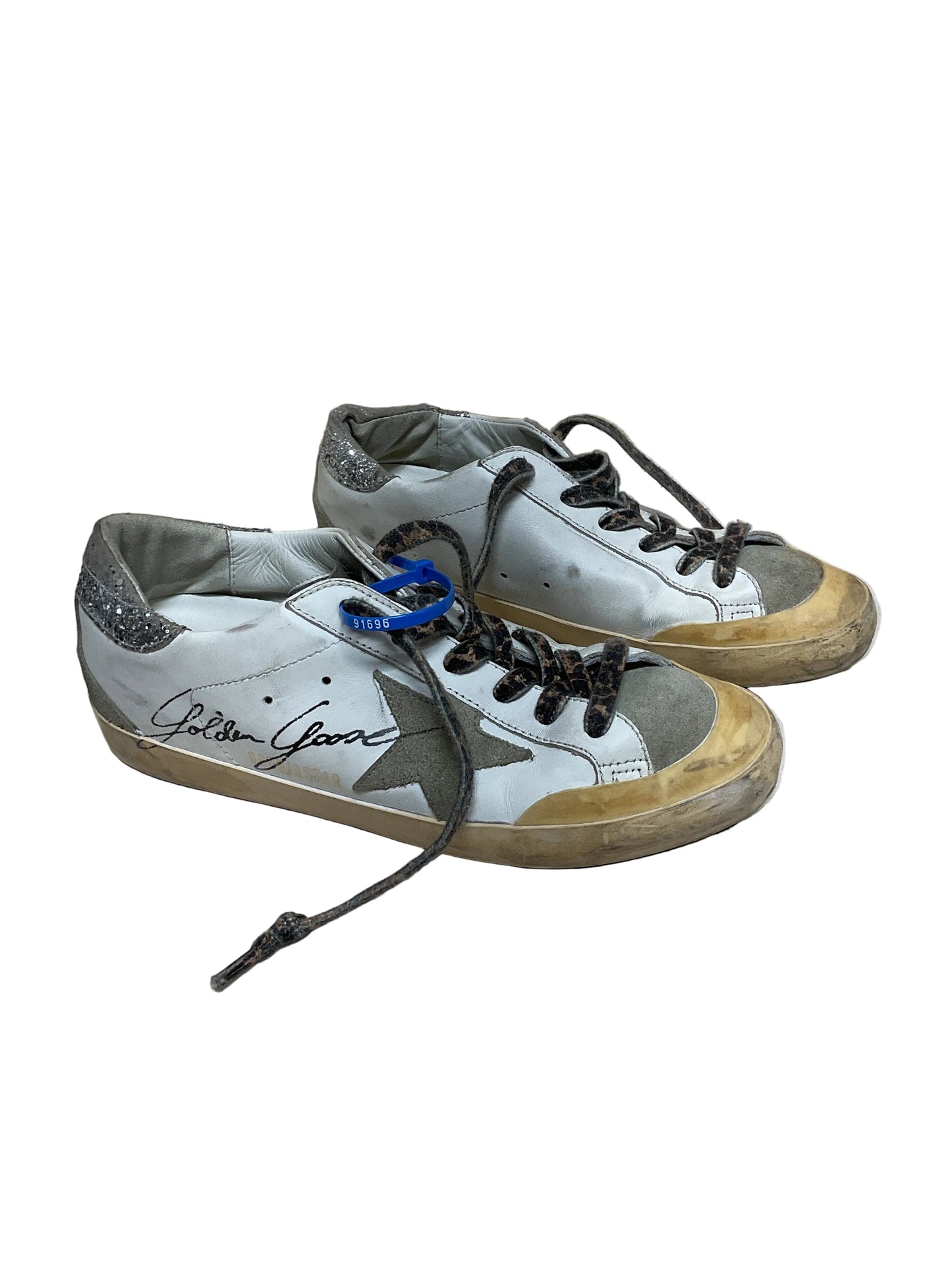 Shoes Luxury Designer By Golden Goose In White, Size:7.5
