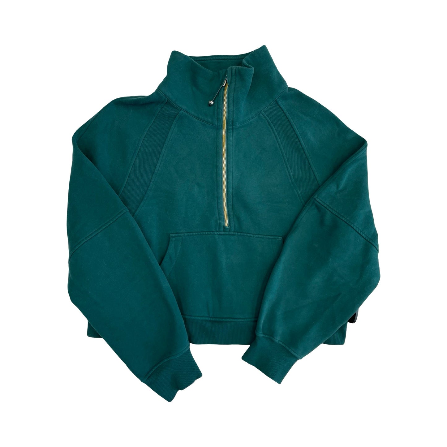 Athletic Sweatshirt Collar By Lululemon In Gold & Green