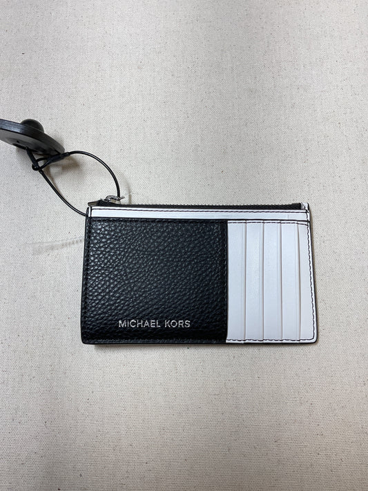Wallet Designer By Michael Kors In Black & White, Size:Small