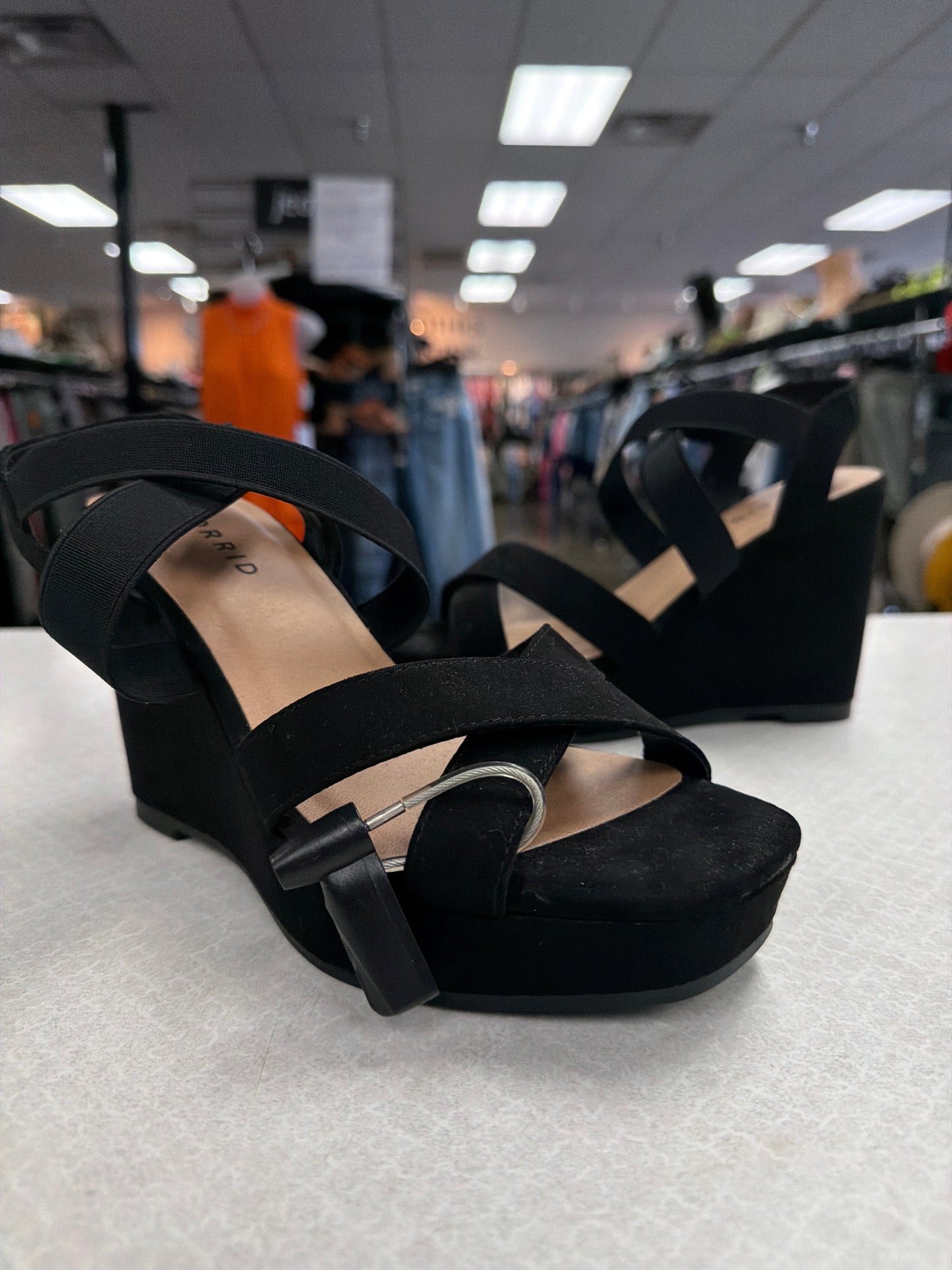 Sandals Heels Wedge By Torrid In Black, Size:7