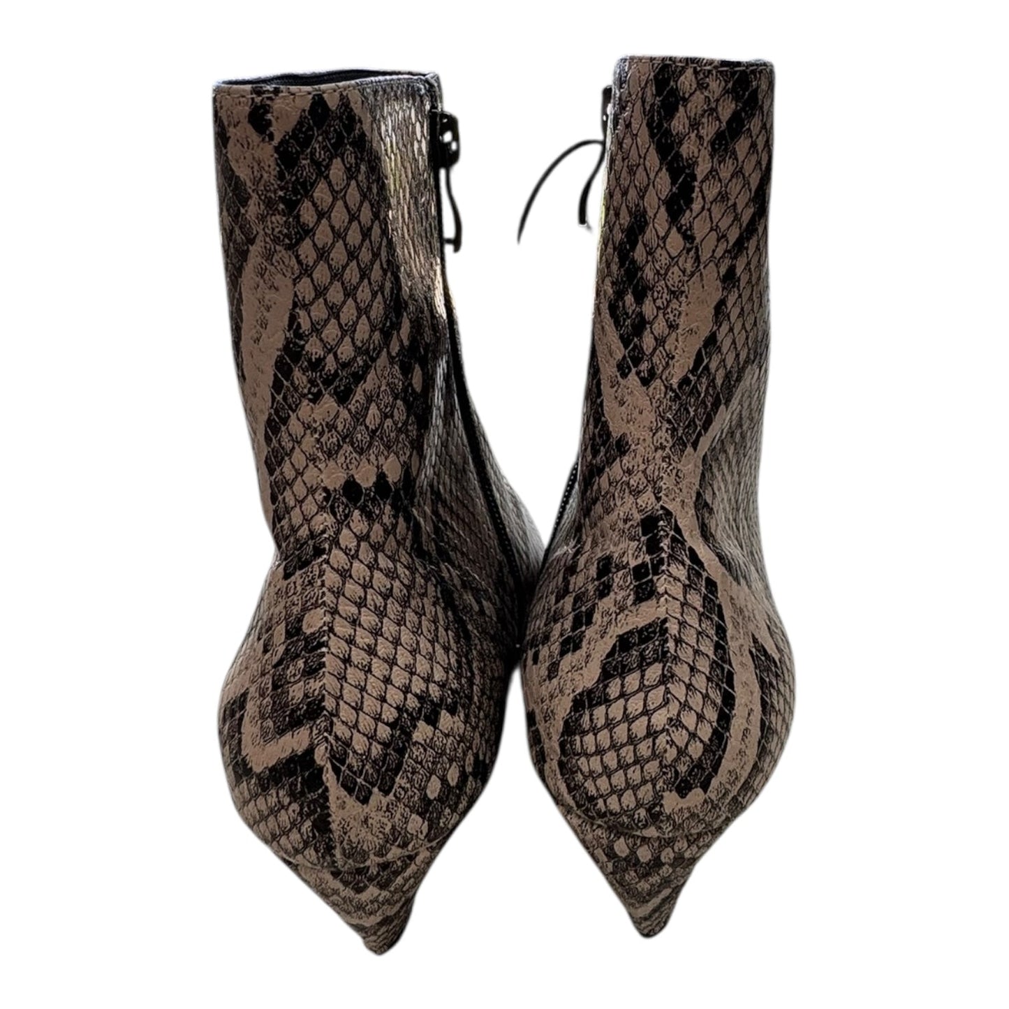 Boots Ankle Heels By Msonlydn In Animal Print, Size:7