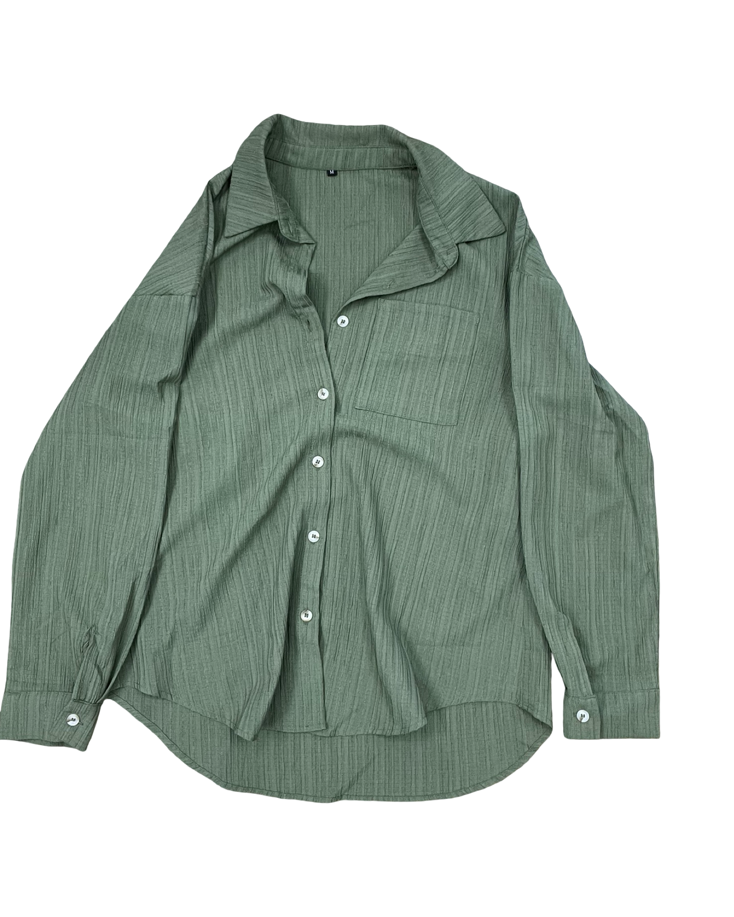 Blouse Ls By Clothes Mentor In Green, Size:M