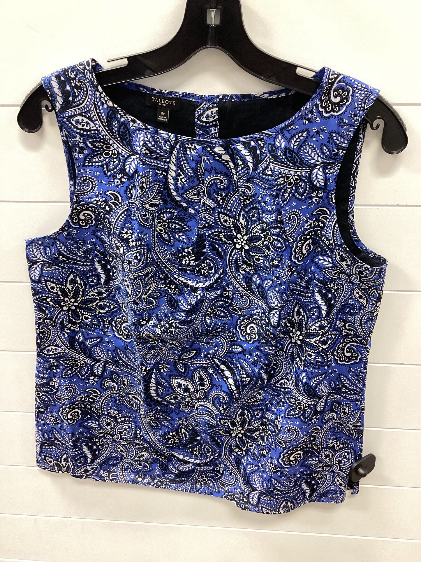 Top Sleeveless By Talbots In Blue, Size:8P