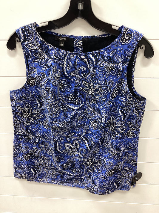 Top Sleeveless By Talbots In Blue, Size:8P