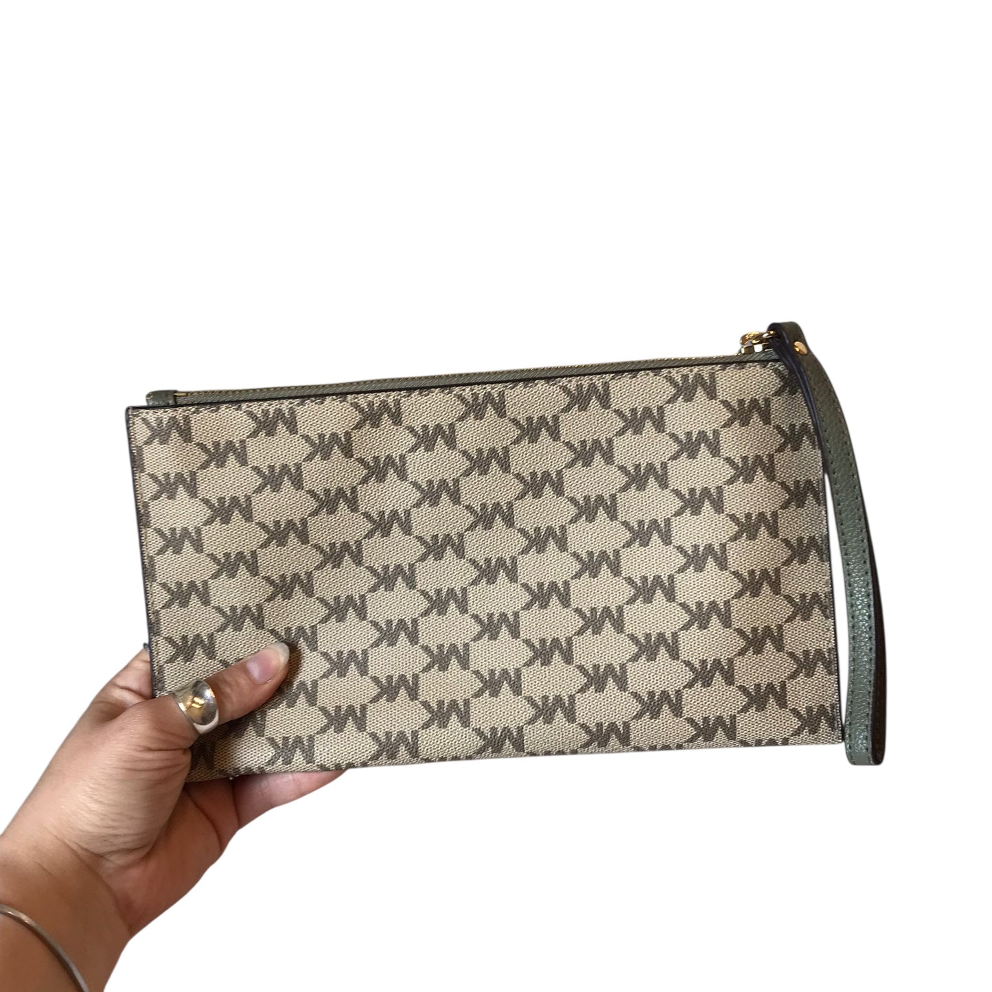 Wristlet Designer By Michael Kors In Beige, Size:Large