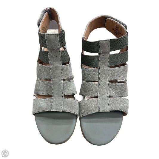 Sandals Heels Block By Comfortiva In Green, Size: 8