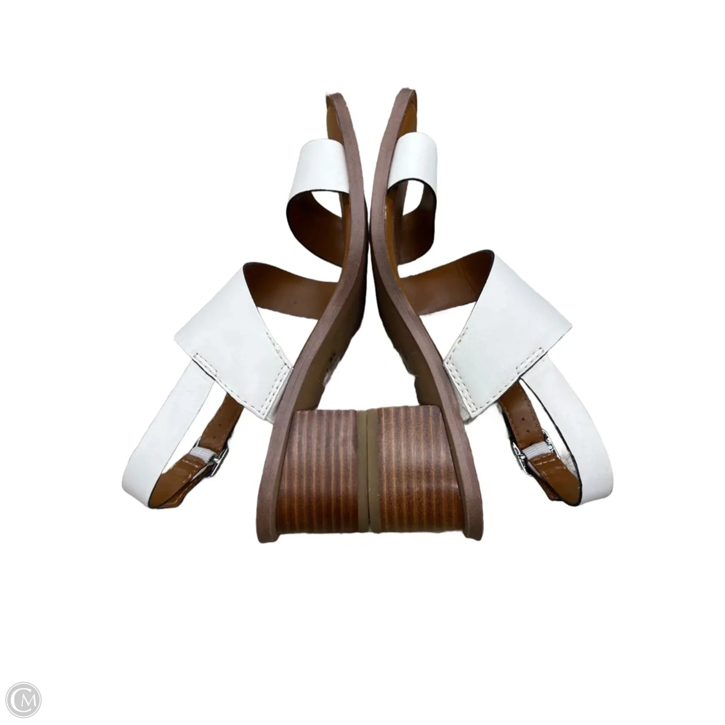 Sandals Heels Block By Franco Sarto In White, Size: 8