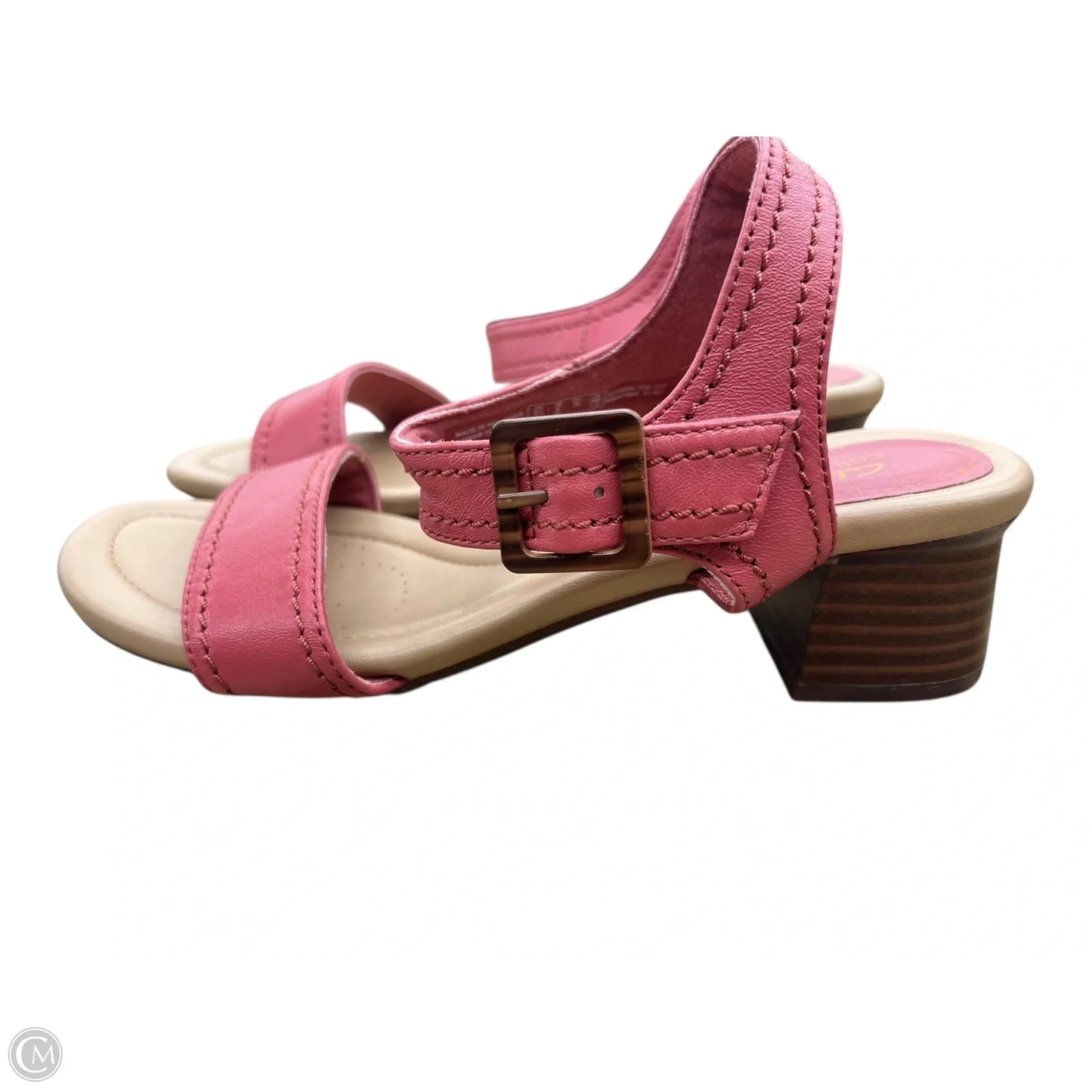 Sandals Heels Block By Clarks In Pink, Size: 8