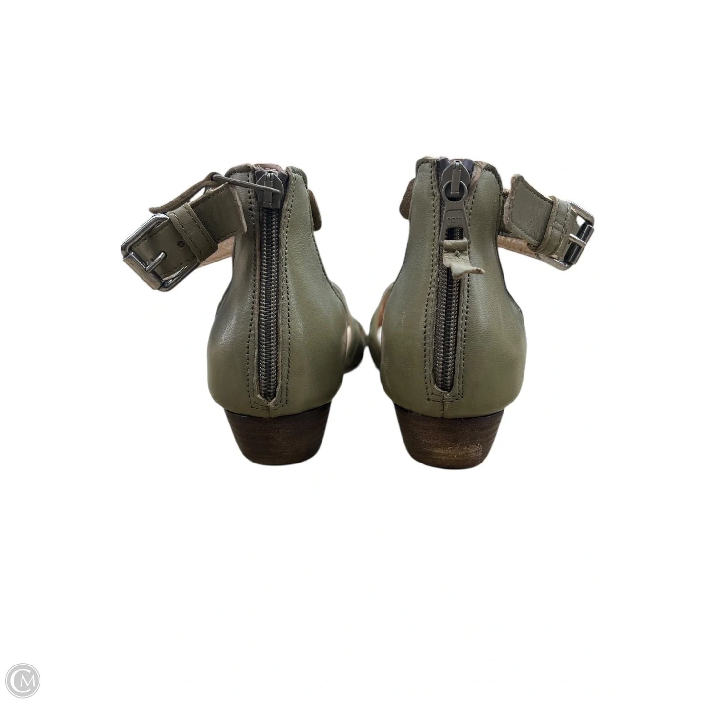 Sandals Flats By Clothes Mentor In Green, Size: 8