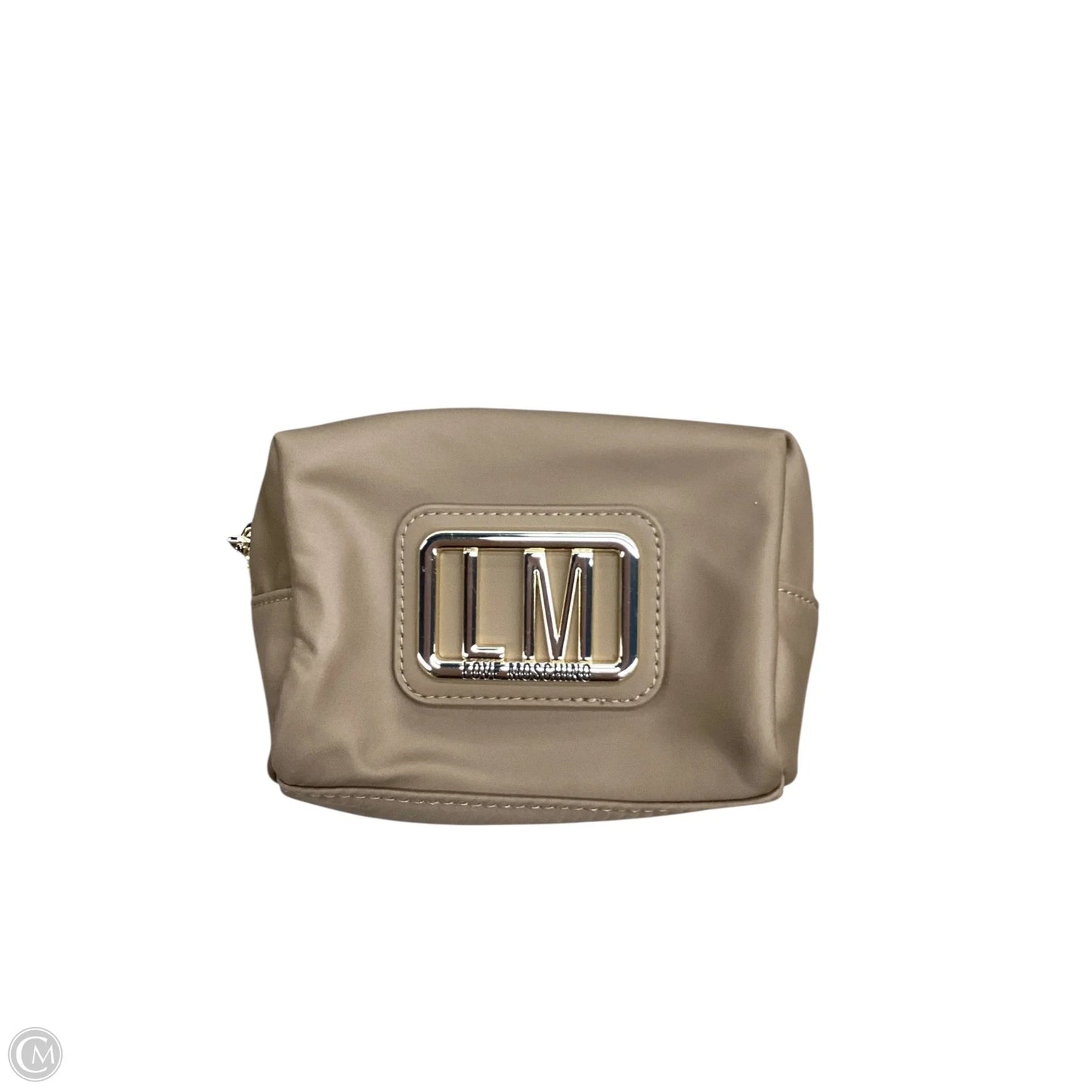 Makeup Bag Leather By Love Moschino, Size: Small