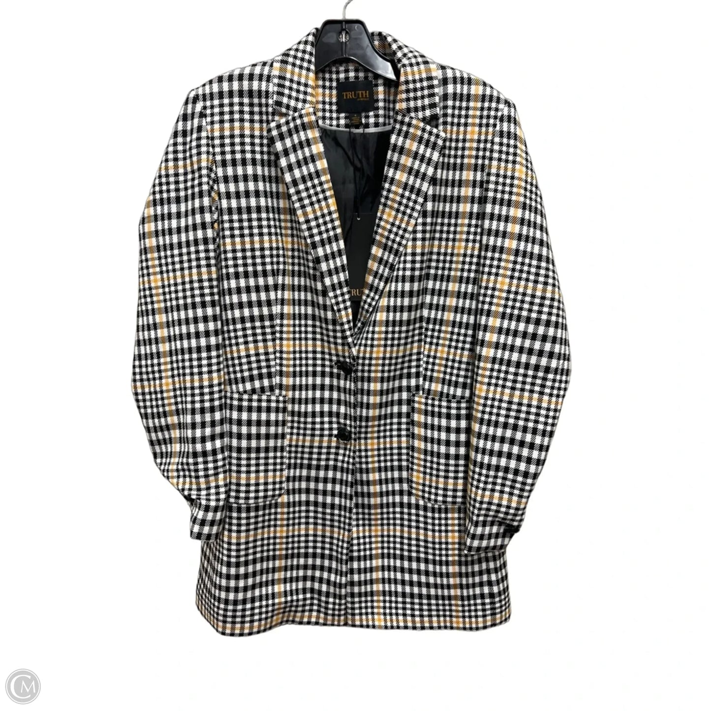 Blazer By Truth In Plaid Pattern, Size: M