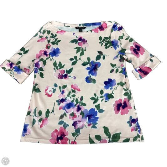 Top Short Sleeve Basic By Lauren By Ralph Lauren In Pink, Size: Xl