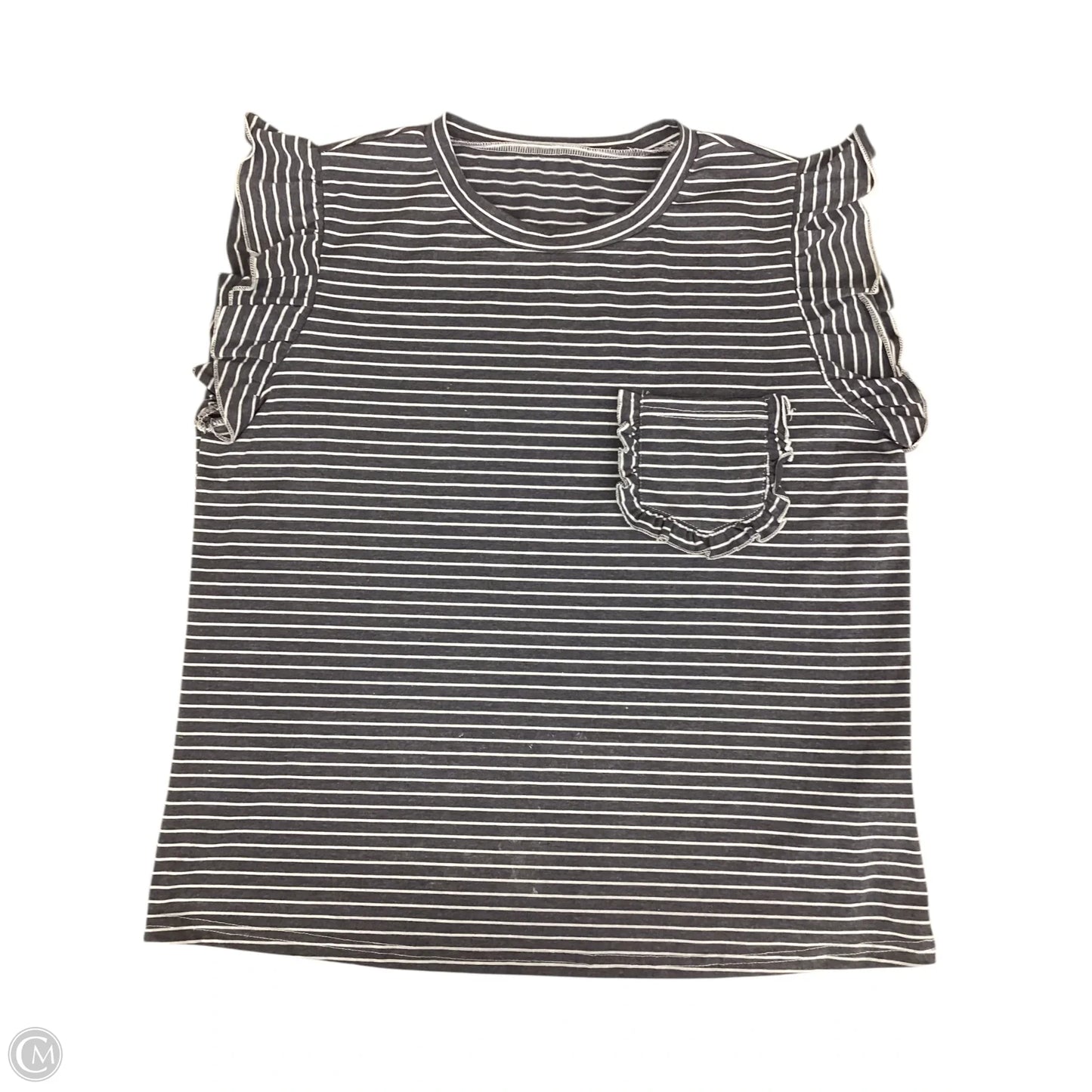 Top Short Sleeve Basic By Shein In Gold, Size: Xl