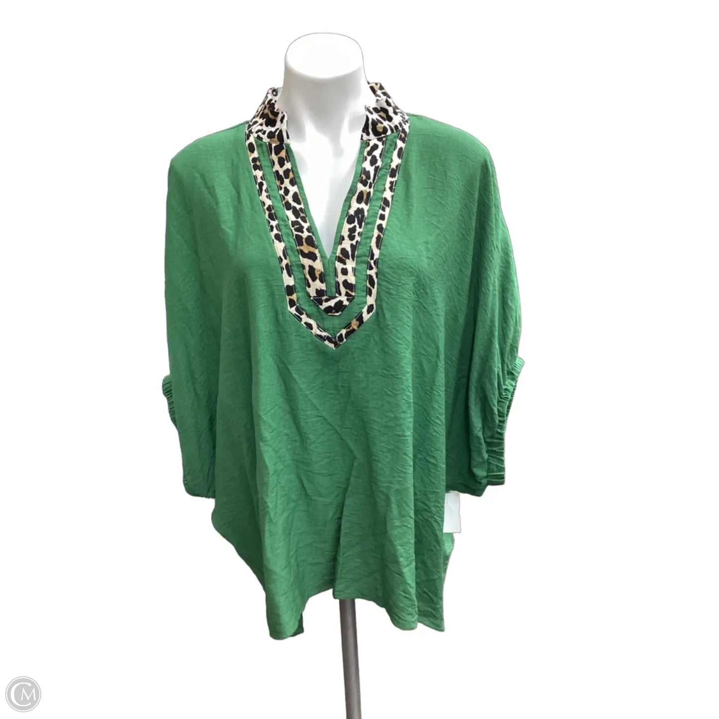 Top Short Sleeve By Entro In Green, Size: 2x