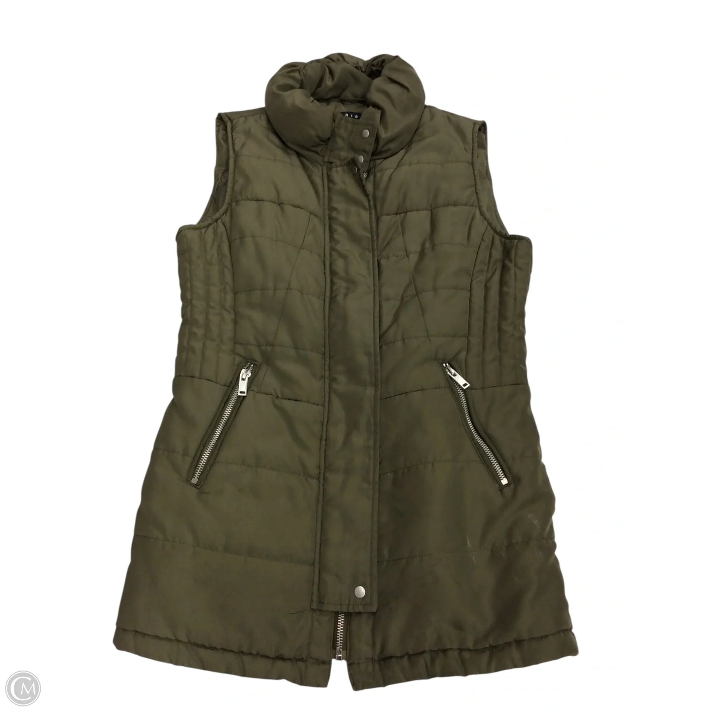 Vest Puffer & Quilted By Tribal In Green, Size: S