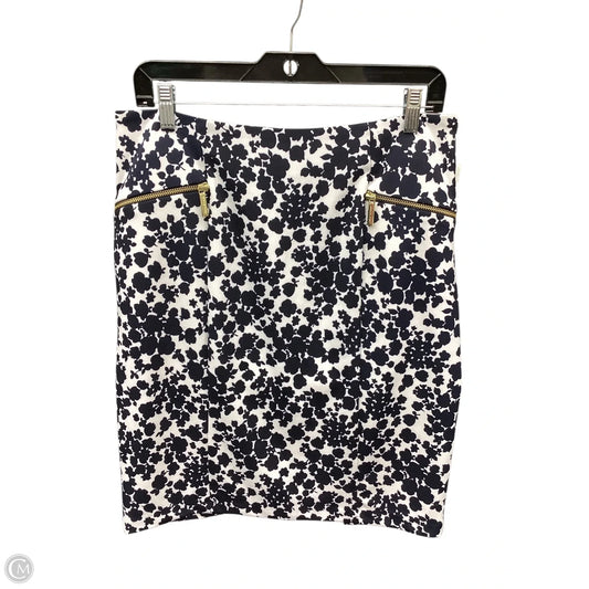 Skirt Midi By Michael By Michael Kors In Blue & White, Size: 12