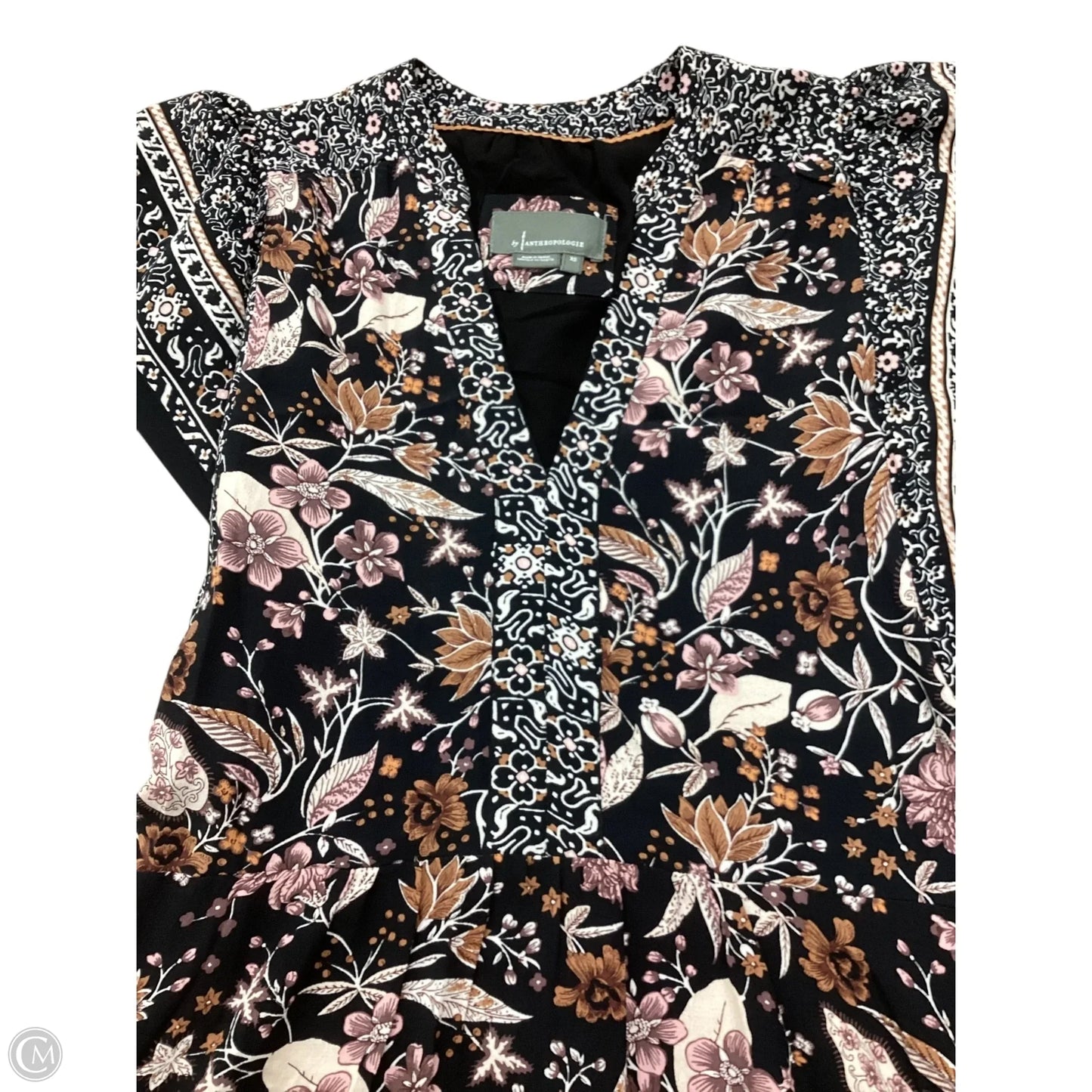 Dress Casual Short By Anthropologie In Floral Print, Size: Xs