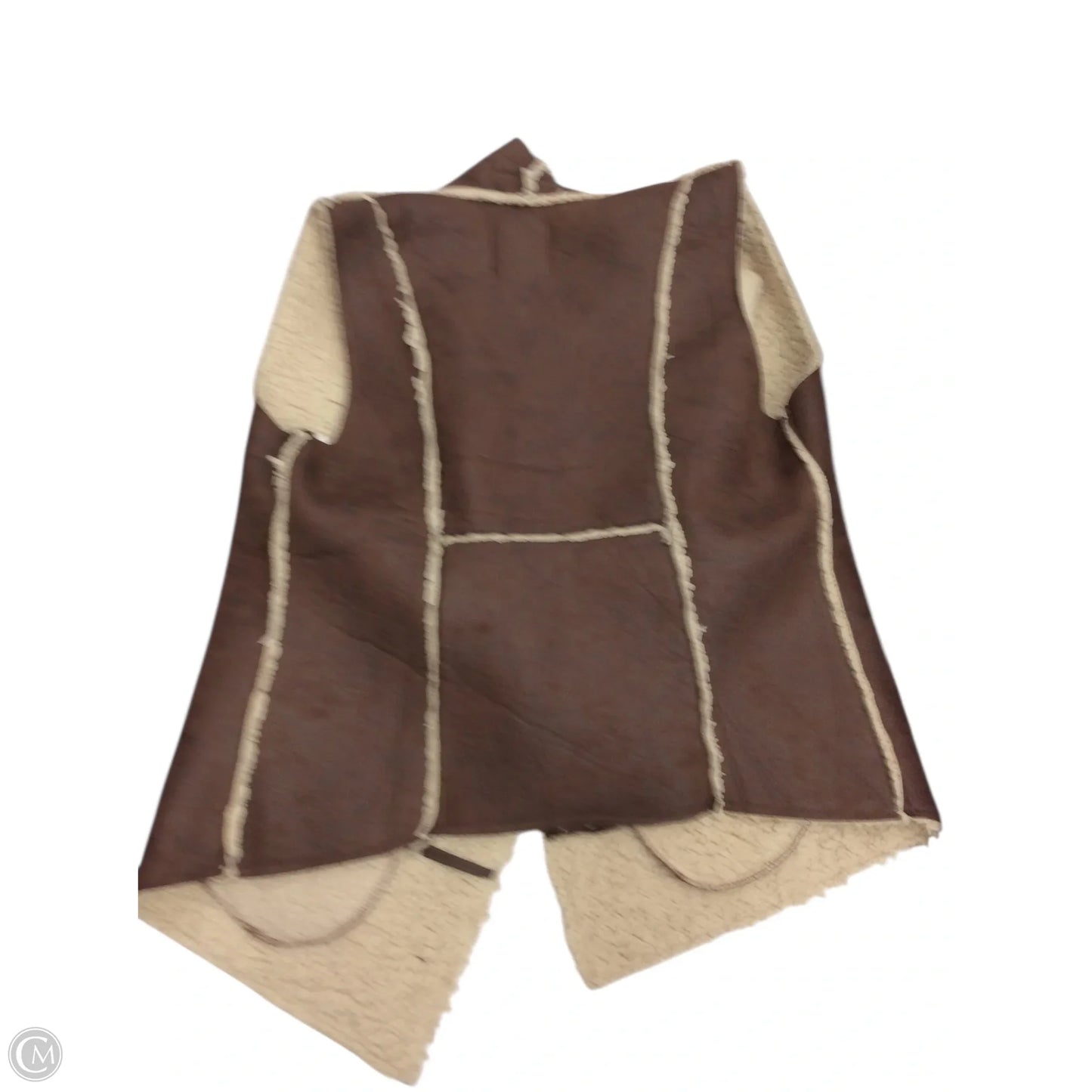 Vest Faux Fur & Sherpa By Love Tree In Brown, Size: L