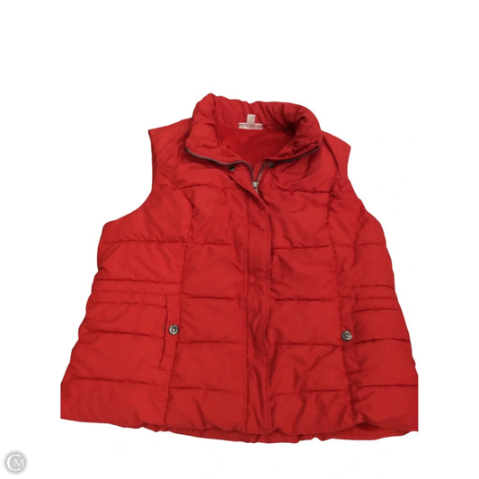 Vest Puffer & Quilted By Dressbarn In Red, Size: 1x