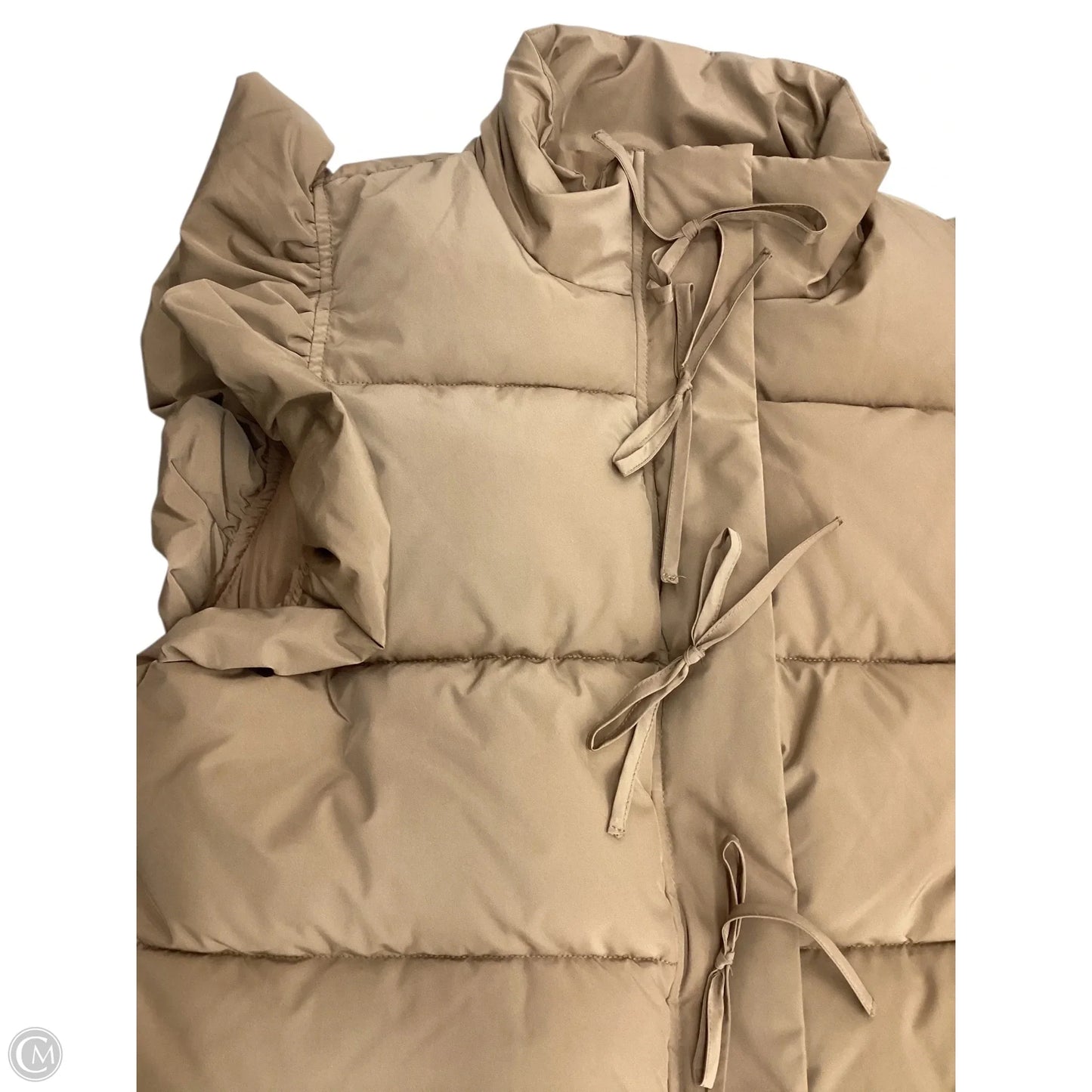 Vest Puffer & Quilted By Jodifl In Tan, Size: M