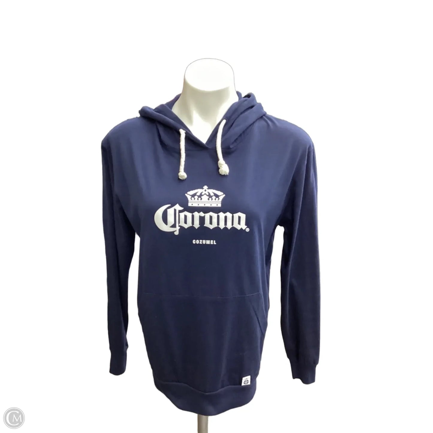 Sweatshirt Hoodie By Clothes Mentor In Navy, Size: M
