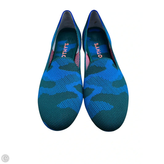 Shoes Flats By Rothys In Blue & Green, Size: 10