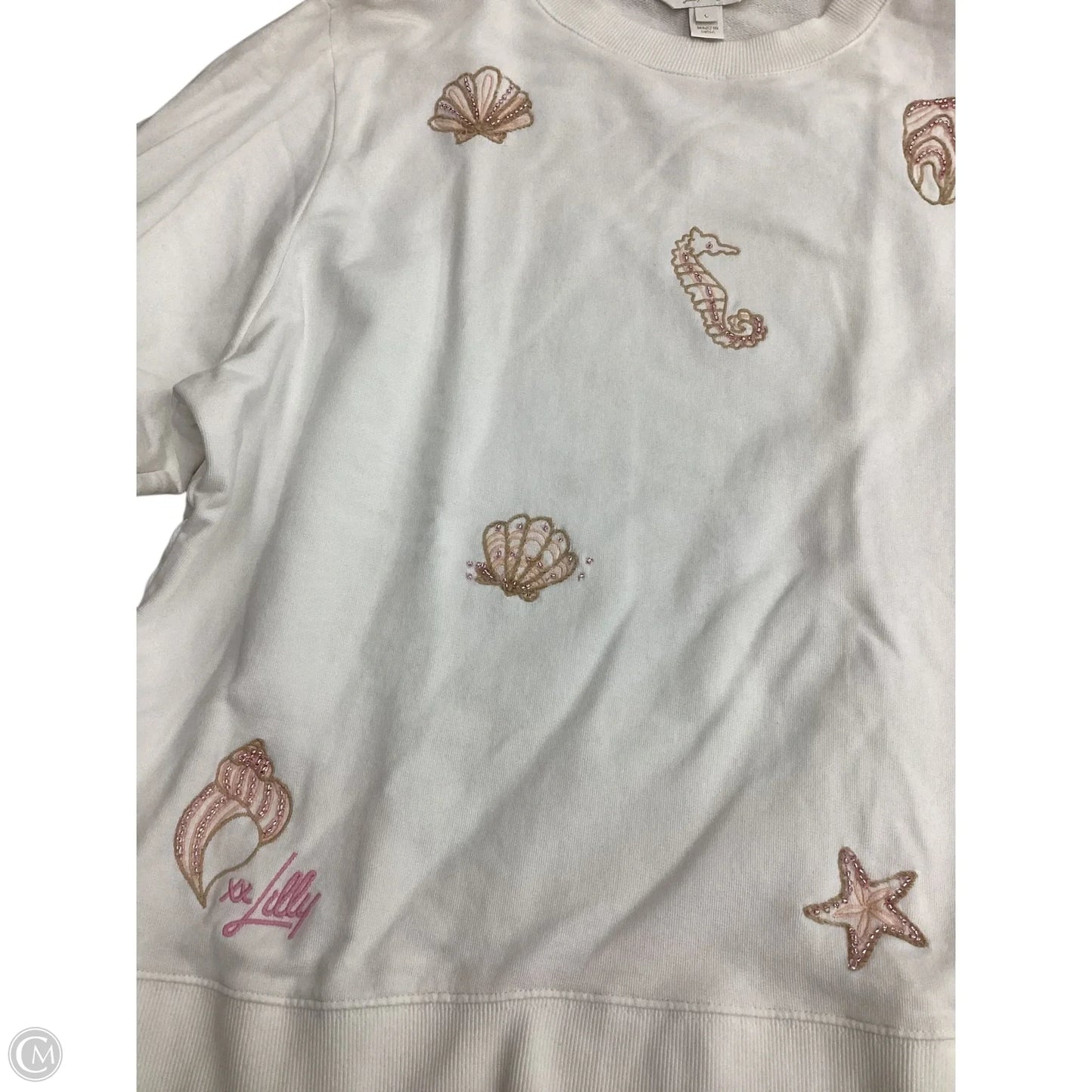 Sweatshirt Designer By Lilly Pulitzer In White, Size: L