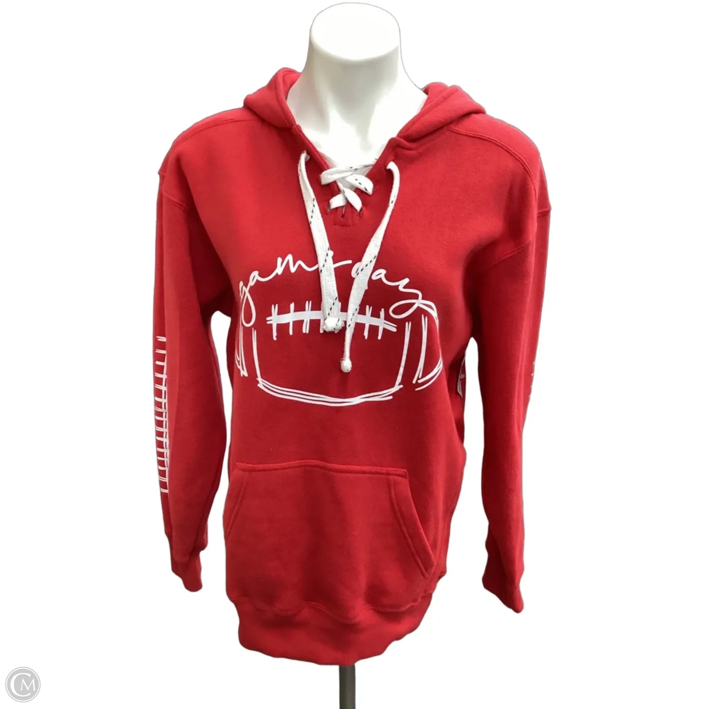 Sweatshirt Hoodie By Clothes Mentor In Red, Size: L
