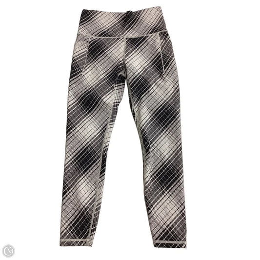 Athletic Leggings By Athleta In Black & Cream, Size: S