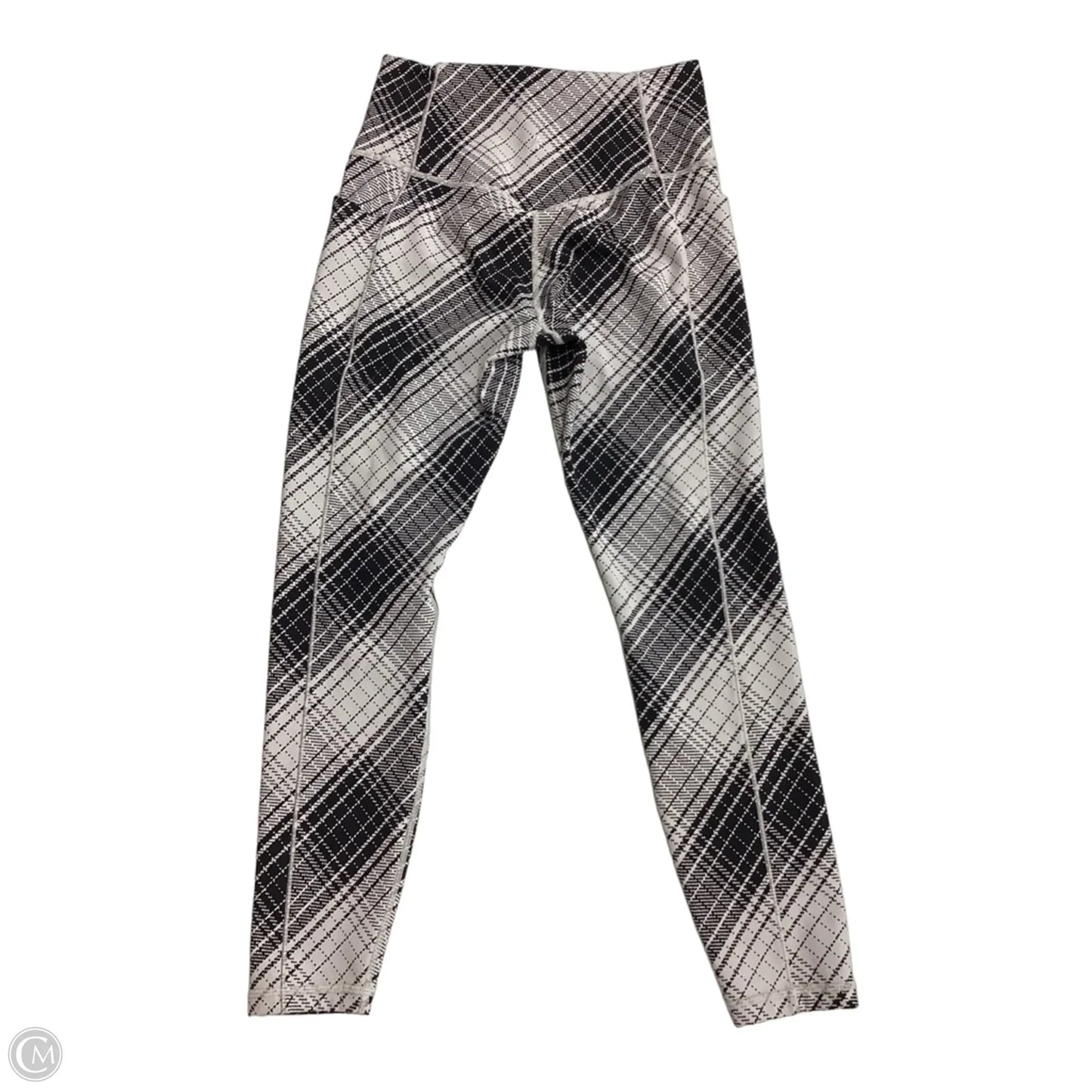 Athletic Leggings By Athleta In Black & Cream, Size: S