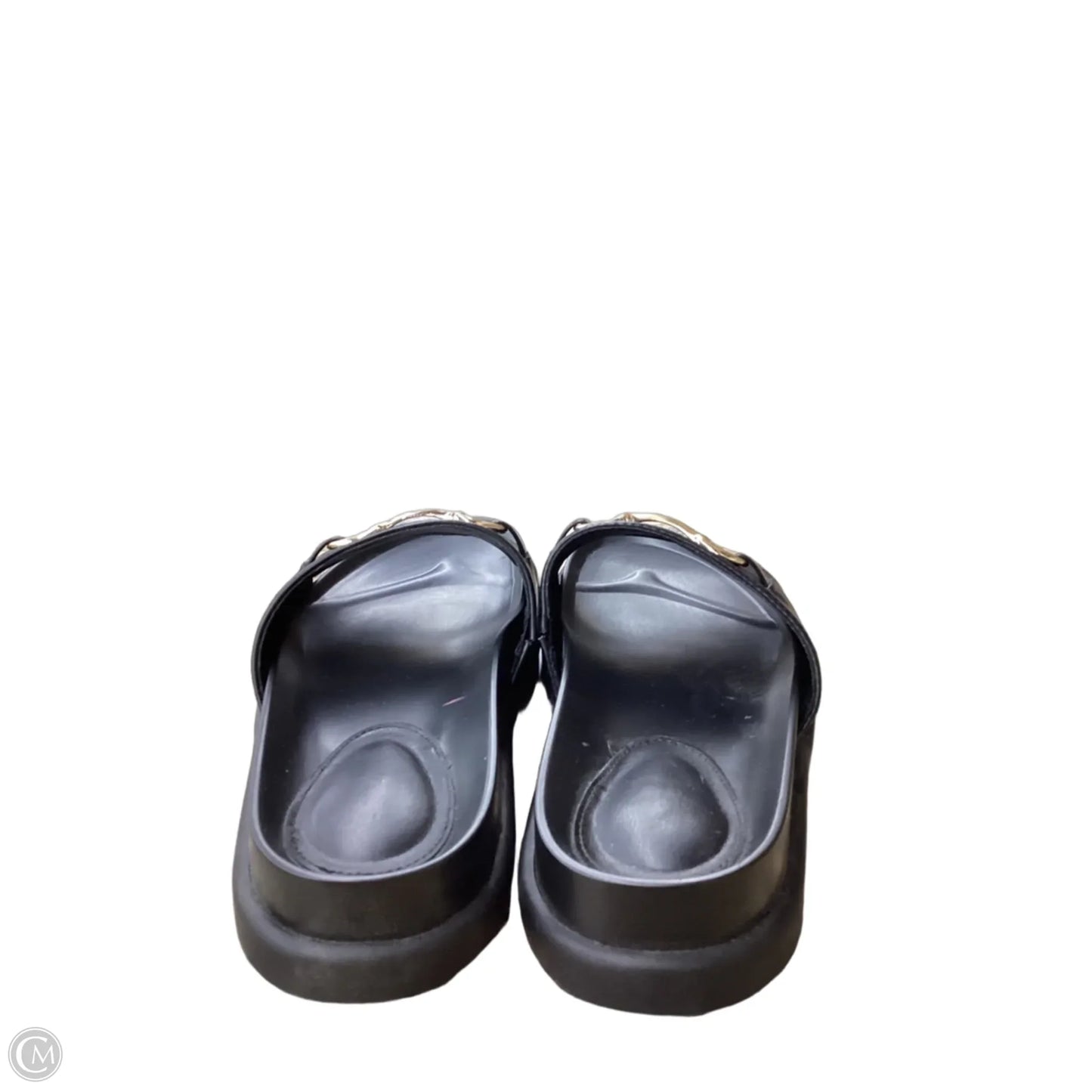 Sandals Flats By Clothes Mentor In Black, Size: 8.5