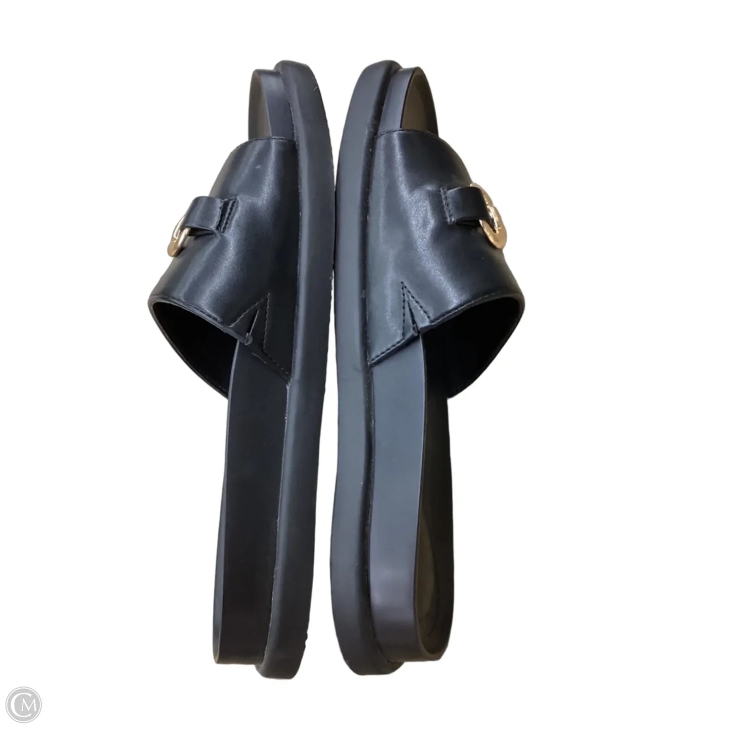 Sandals Flats By Clothes Mentor In Black, Size: 8.5