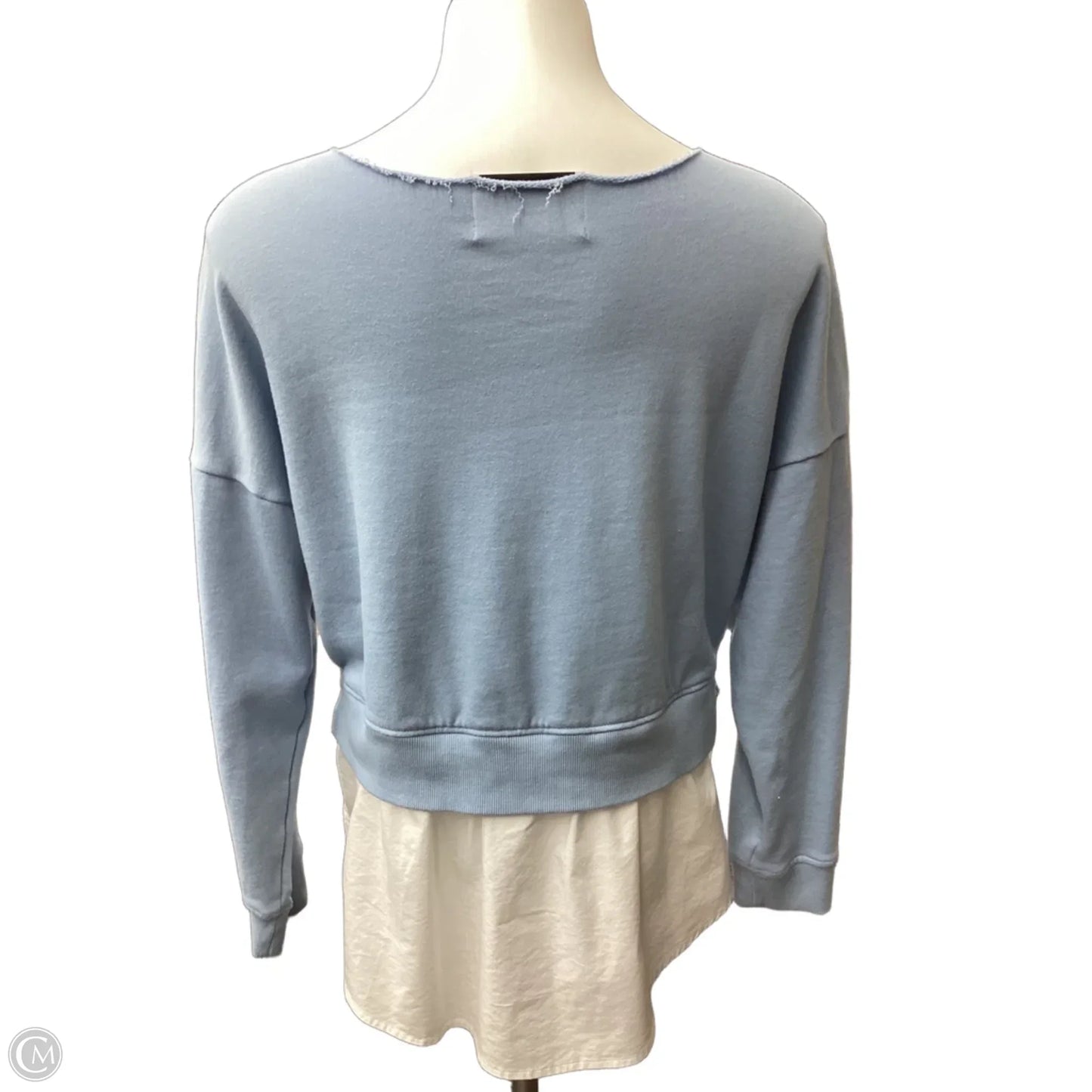 Top Long Sleeve By Calvin Klein In Blue, Size: M