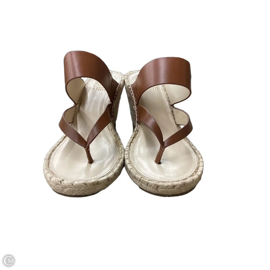Shoes Heels Wedge By Vince Camuto In Brown, Size: 8.5