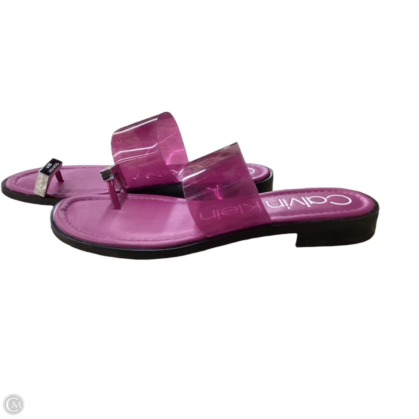 Sandals Flats By Calvin Klein In Purple, Size: 8.5