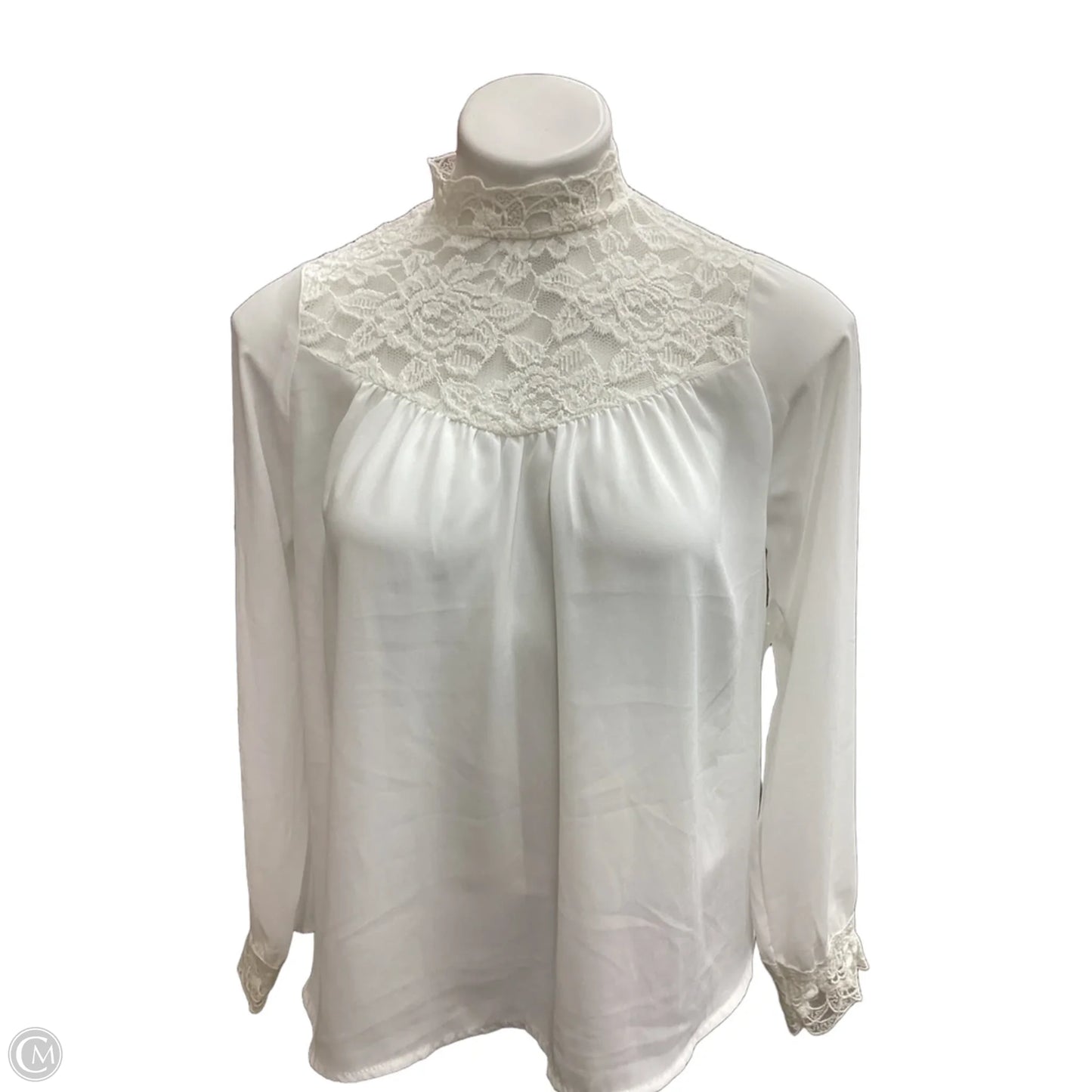 Blouse Long Sleeve By Orange Creek In White, Size: S