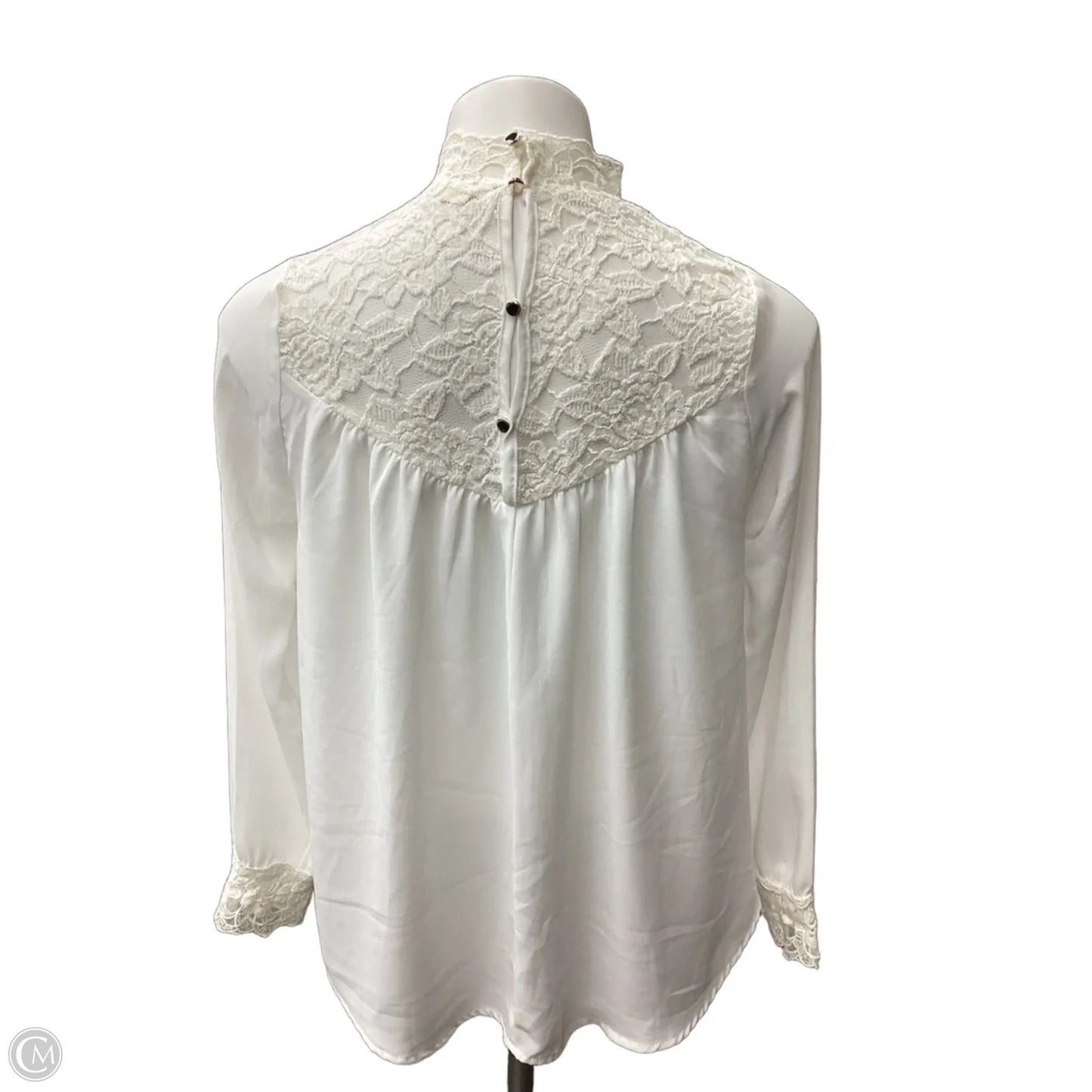 Blouse Long Sleeve By Orange Creek In White, Size: S