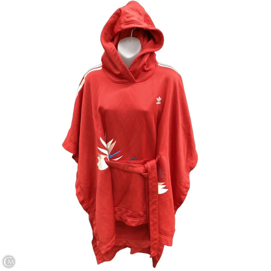 Athletic Sweatshirt Hoodie By Adidas In Red, Size: M