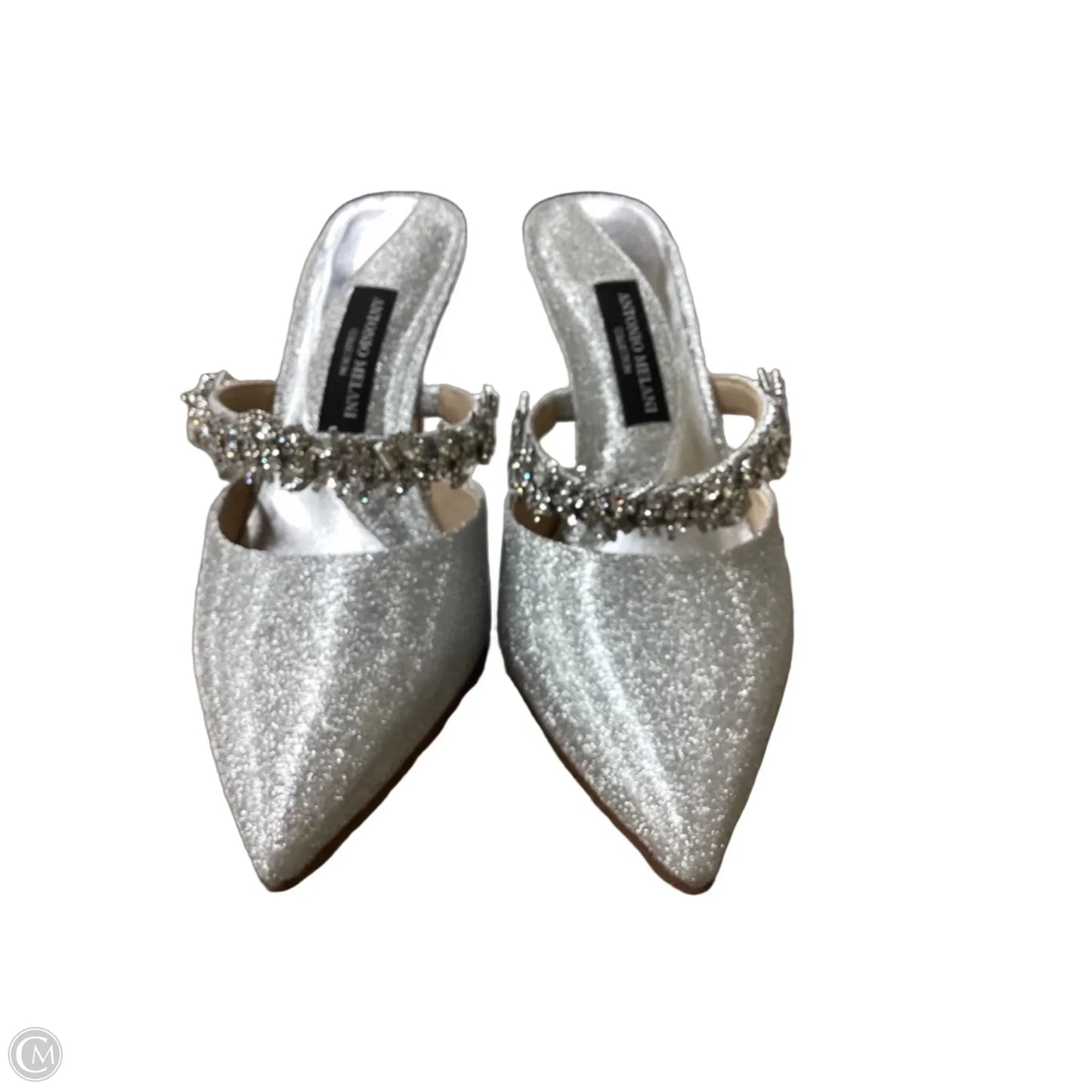 Shoes Heels Stiletto By Antonio In Silver, Size: 8