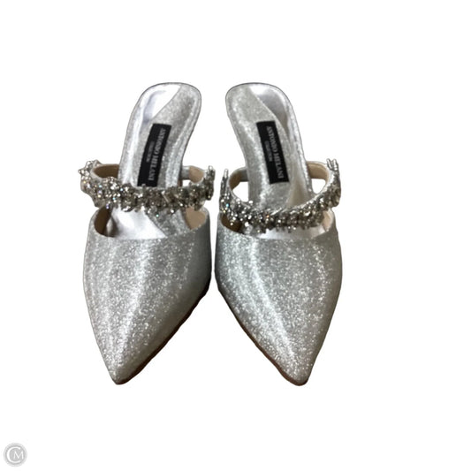 Shoes Heels Stiletto By Antonio In Silver, Size: 8