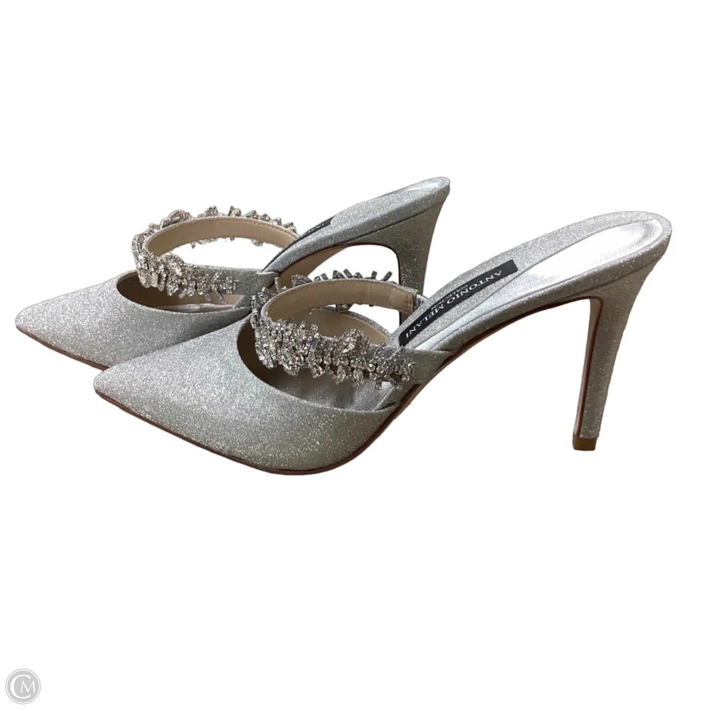 Shoes Heels Stiletto By Antonio In Silver, Size: 8