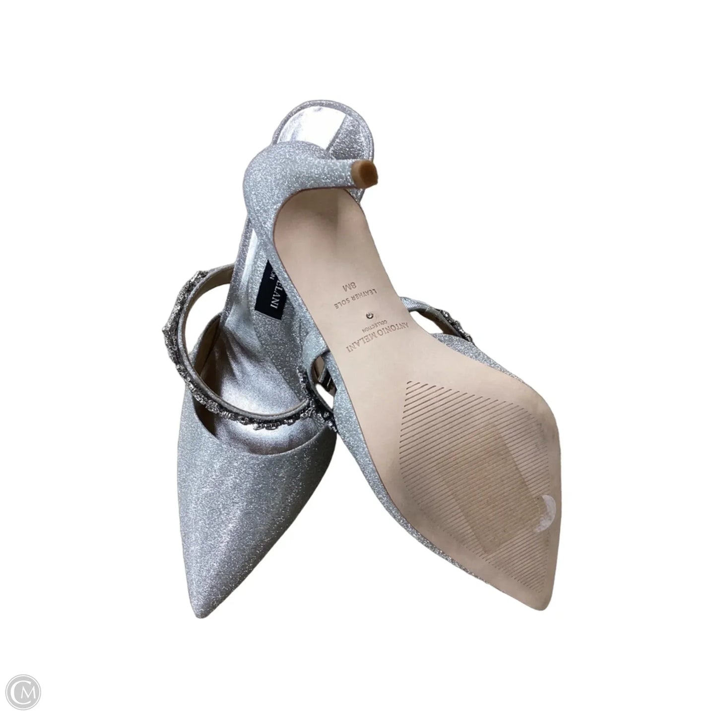 Shoes Heels Stiletto By Antonio In Silver, Size: 8