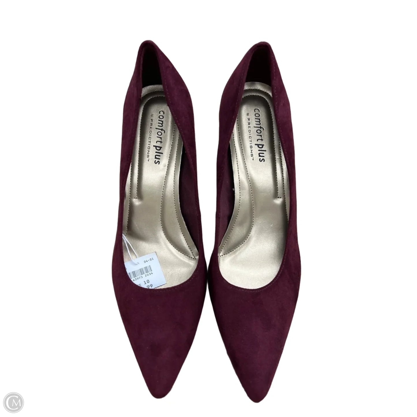 Shoes Heels Kitten By Predictions In Maroon, Size: 10