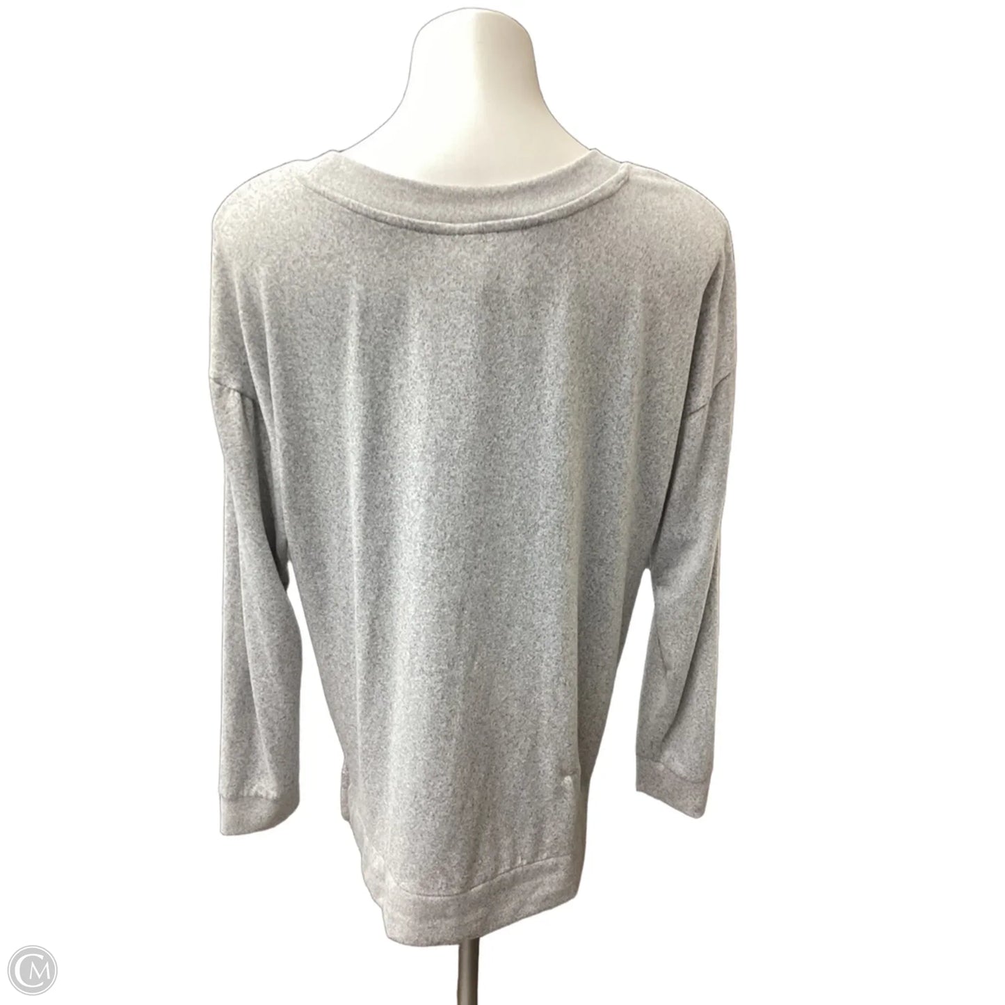 Top Long Sleeve By Clothes Mentor In Grey, Size: Xl
